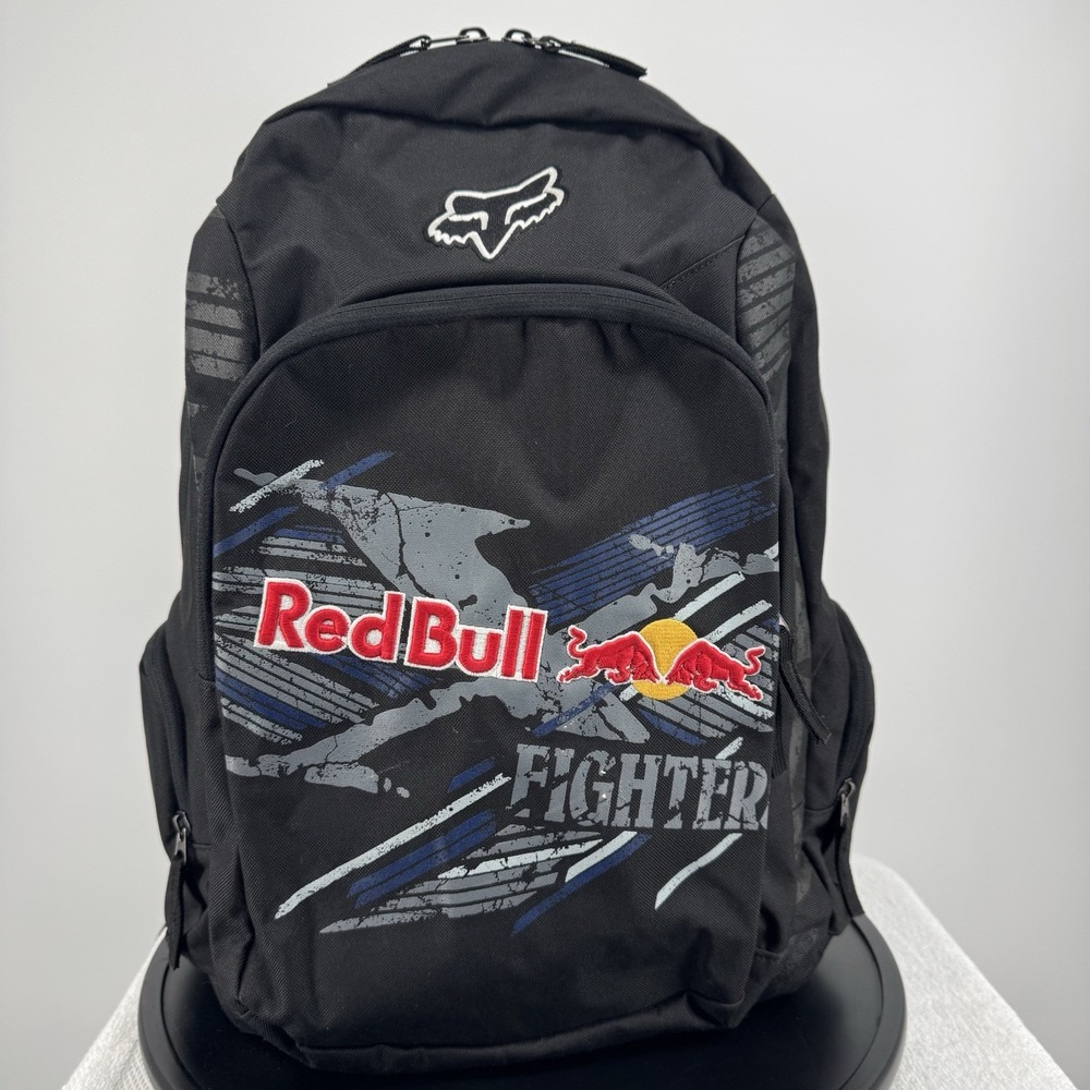 NWOT Fox Racing Embroidered Redbull‎ X-Fighters Backpack Y2K Dirtbike Motocross